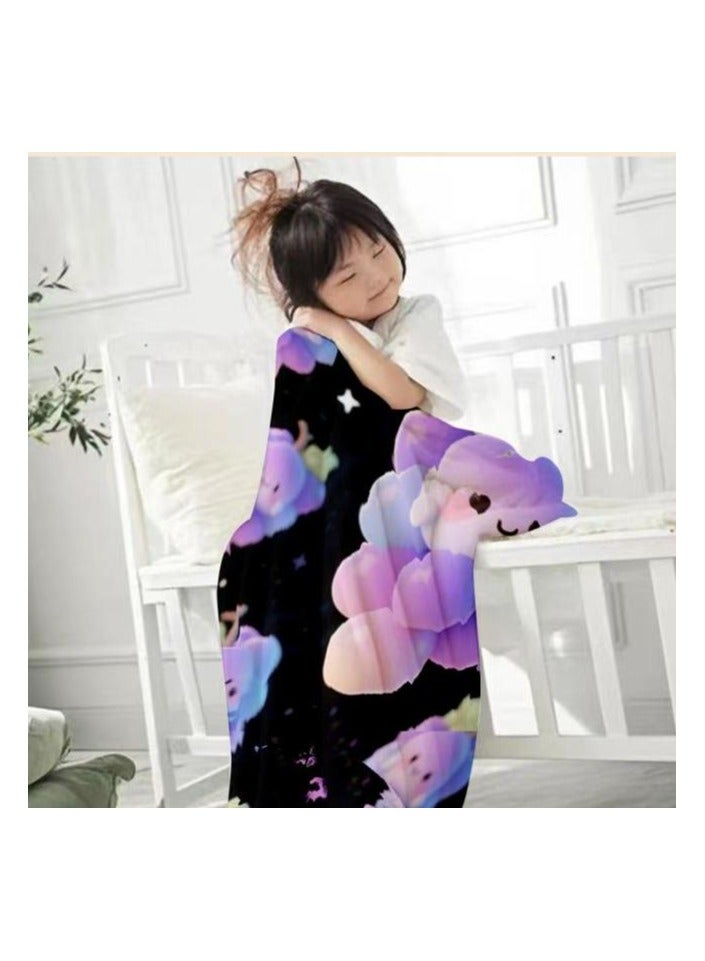 general Children's or student cartoon flannel thin blanket (warm and comfortable, suitable for sleep, games) 100cm*150cm - 779 - Image 1