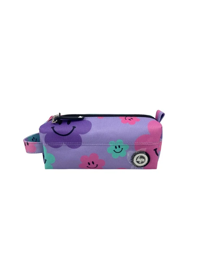 JUST HYPE Original Pencil Pouch - Purple Happy Flowers
