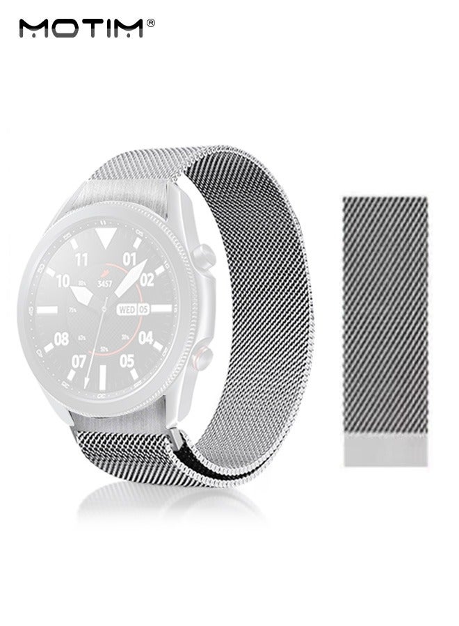 Motim Milanese Mesh Loop Magnetic Watch Band for Apple watch10/9/8/7/SE/6/5/4/3/2 and Samsung Watch, Stainless Steel Replacement Strap for Men Women, 20mm - Image 2