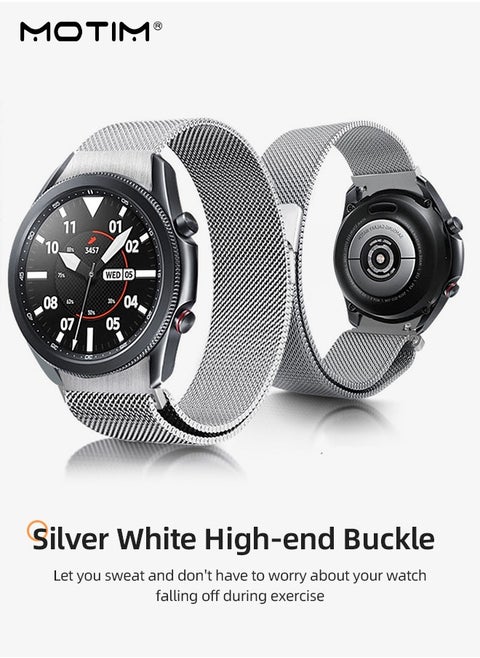Stainless Steel Milanese Mesh Loop Watch Band, Metal Replacement Strap for 20mm Watches