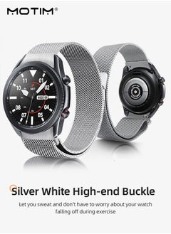 Motim Stainless Steel Milanese Watch Band Magnetic Loop for Apple watch7/SE/6/5/4/32 and Samsung Watch 4, Metal Mesh Replacement Strap, 20mm  - Image 2