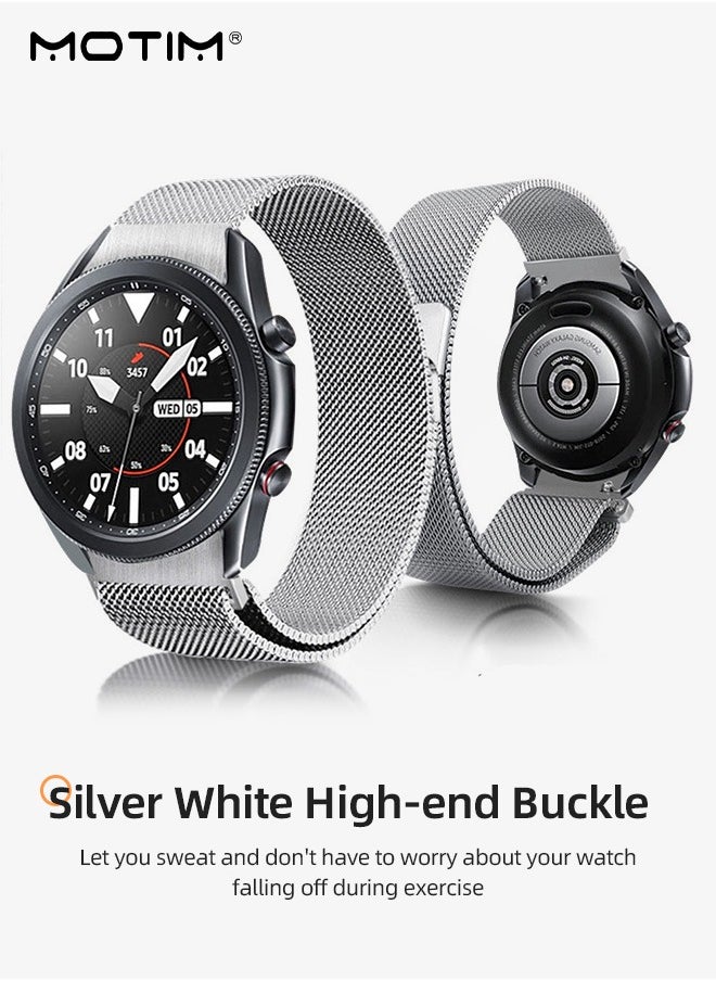 Motim - Stainless Steel Milanese Watch Band Magnetic Loop for Apple watch7/SE/6/5/4/32 and Samsung Watch 4, Metal Mesh Replacement Strap, 20mm - Image 1