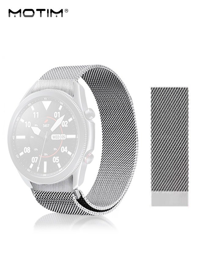 Motim - Stainless Steel Milanese Watch Band Magnetic Loop for Apple watch7/SE/6/5/4/32 and Samsung Watch 4, Metal Mesh Replacement Strap, 20mm - Image 1
