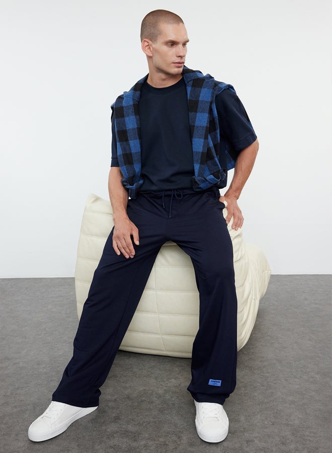trendyol Oversize/Relaxed Fit Elastic Waist Sweatpants with Label TMNSS24EA00006 - Image 2