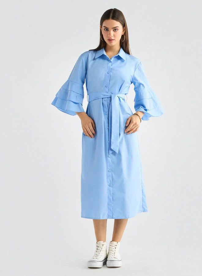Splash FAV Bell Sleeve Midi Dress
