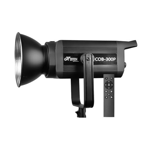 HIFFIN إضاءة فيديو LED احترافية ثنائية اللون HIFFIN (COB-300P) بقوة 300 واط مع جهاز تحكم عن بُعد، درجة حرارة لون قابلة للتعديل من 2800K إلى 6800K، إضاءة استوديو قابلة للتعتيم للتصوير الفوتوغرافي والفيديو - Image 1
