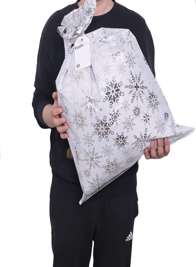 WesGen Christmas Gift Bags, 32Pcs Santa Wrapping Bag in 4 Sizes and 4 Designs with Ribbon Ties and Tags for Wrapping Holiday - Image 2