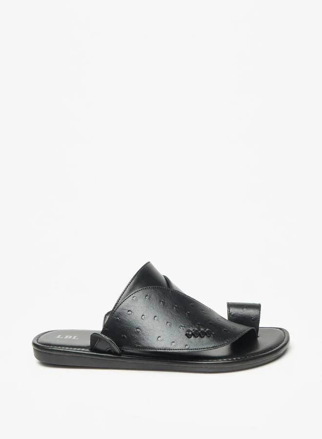 ال بي ال من شو اكسبرس Men Textured Slip-On Arabic Sandals with Toe Loop