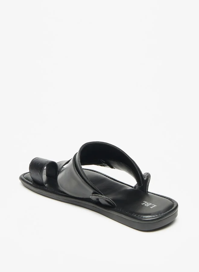 ال بي ال من شو اكسبرس Men Textured Slip-On Arabic Sandals with Toe Loop