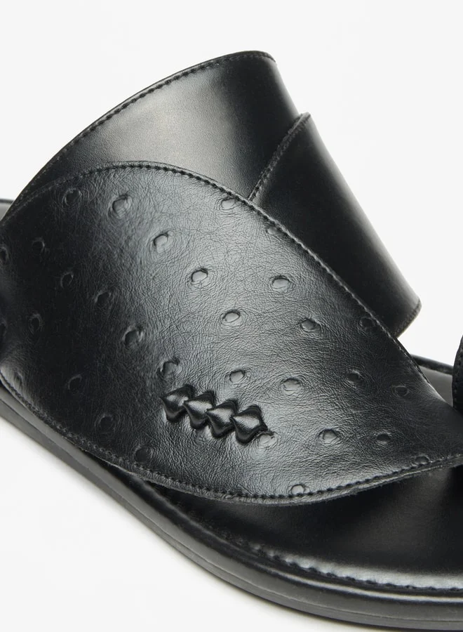 ال بي ال من شو اكسبرس Men Textured Slip-On Arabic Sandals with Toe Loop