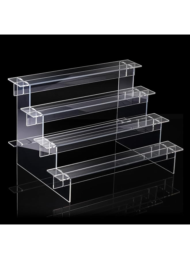 إيروريكس منظم العطور من الأكريليك، حامل عرض شفاف من 4 طبقات، لشخصيات البوب والكب كيك والحلوى وطلاء الأظافر والمجموعات الصغيرة - Image 1