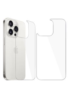 Generic [2 Pack] iPhone 15 Pro Back Screen Protectors Bubble-Free and Scratch-Resistant Tempered Glass Back Film (6.1 inch)  - Image 1