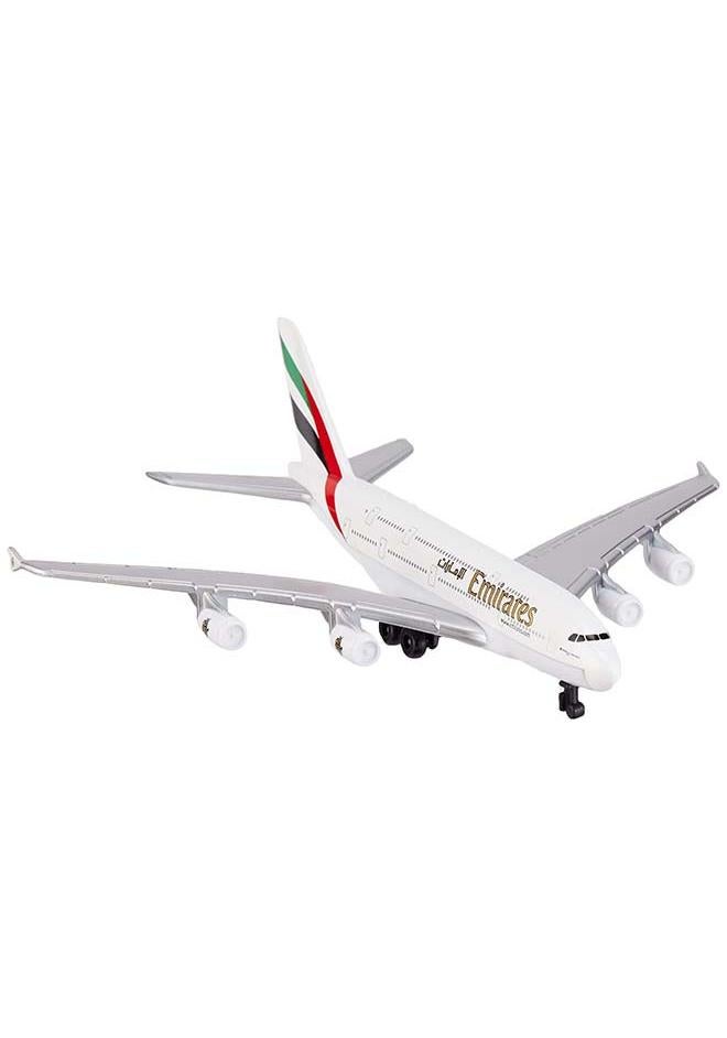 طائرة لعبة RT9904 - طيران الإمارات A380 - لعبة طائرة نموذجية مصنوعة من المعدن المصبوب مع أجزاء بلاستيكية للأطفال من سن 3 سنوات فما فوق - Image 1