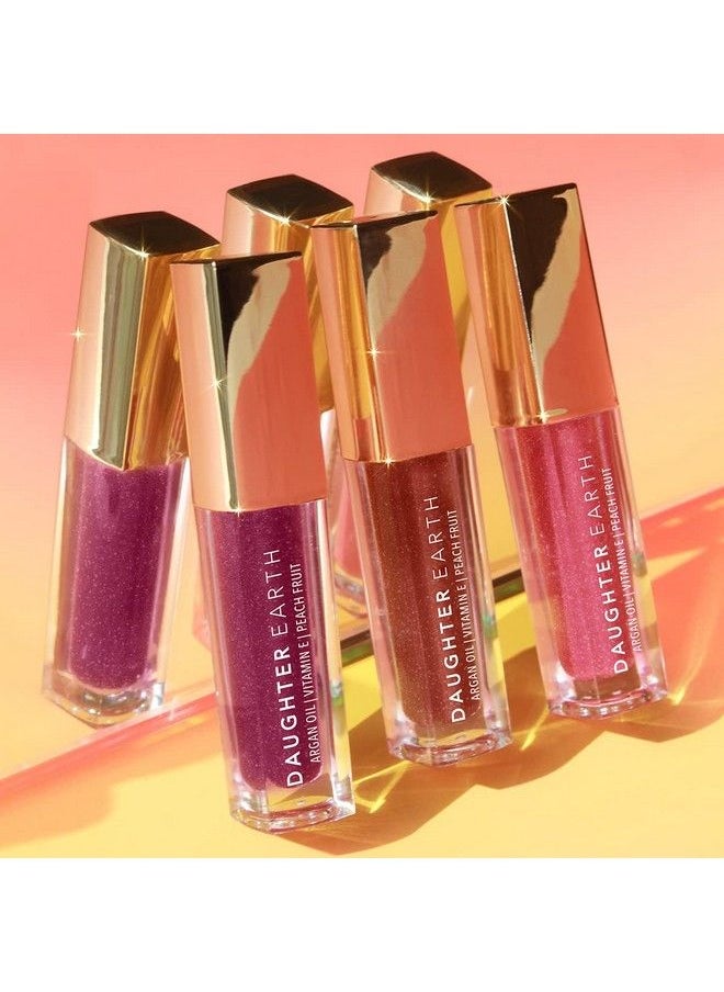 DAUGHTER EARTH - Glitter Lip Gloss ; Vitamin E Plant Based Flavoured Lip Coat For Women ; Hydrating & Plump Lips ; Aromatic Super Glossy & Moisturises The Skin With Skin Loving Nutrients ; 2.5 Ml - Image 1