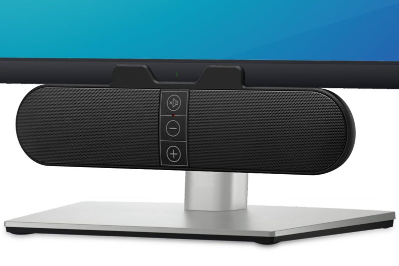 XKX Computer Speakers for Desktop PC Monitor, USB Plug-in, Wired, Computer Soundbar for PC, Laptop Speakers with Adaptive-Channel-Switching, Loud Sound, Deep Bass, USB C Adapter, Easy to Clip on Monitor - Image 1