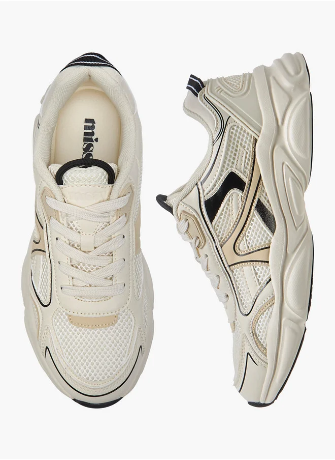 ميسي Panelled Sneakers with Lace-Up Closure