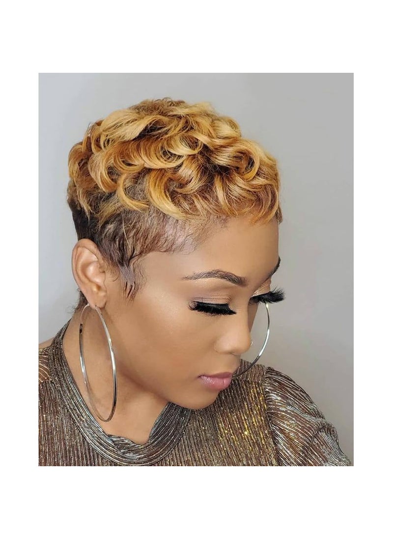 BeiSDWig Short Pixie Haircut Synthetic Short Wigs for Black Women Short Hairstyles for Women Wig Short Hair (9627-9622A) 
