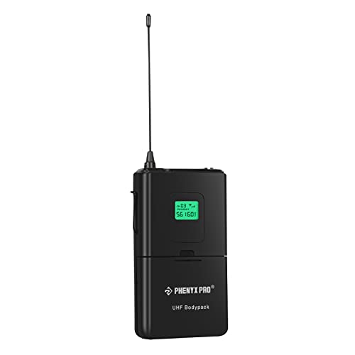 Phenyx Pro Wireless Bodypack Transmitter, 561.6MHz UHF Cardioid Pattern Wireless BodyPack Microphone, Fixed Frequency, 260 FT Range, for PTU-5000/PTU-4000 Series (PWB-5-561.6) - Image 1