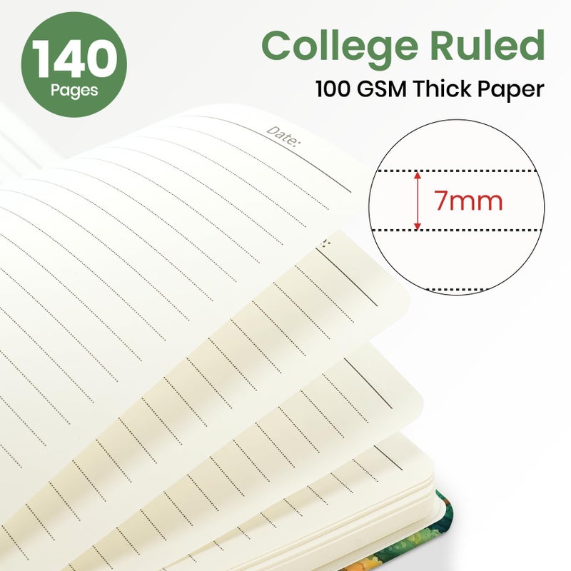 ZOTIA Lined Spiral Journal Notebook for Women, A5 College Ruled Journals for Writing, Hardcover Notebooks for Work, Note taking and Office School Supplies,140 Pages - Mystic Forest - Image 2