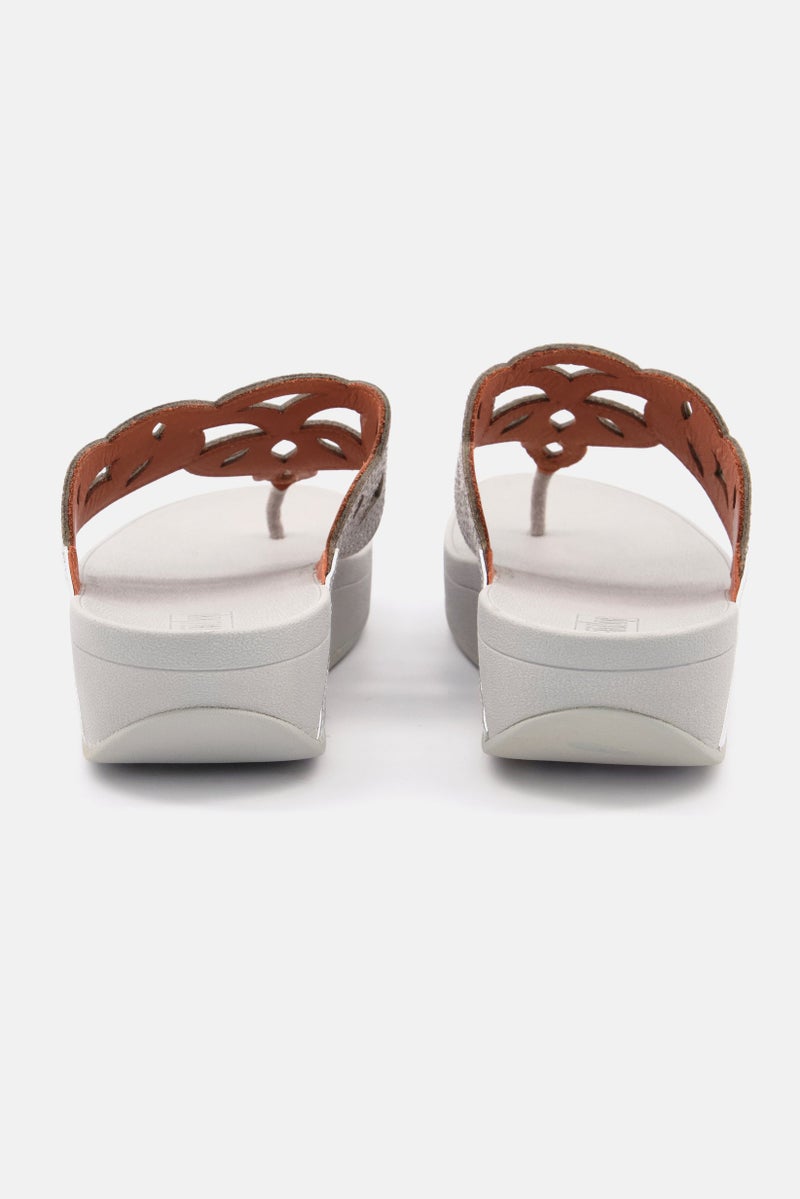 FitFlop Women Elora Crystal Toe Thong Sandals, Silver - Image 3