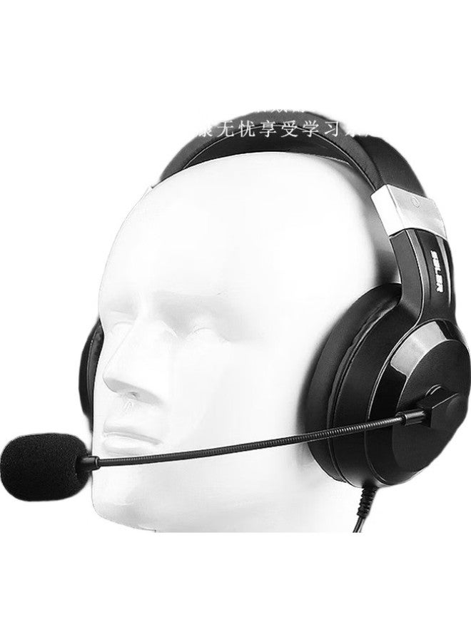 salar Shenglai E28 Headphones For Computer-Based English Speaking And Listening Exams, High School Entrance Exam, College Entrance Exam, Oral English Test, Recording, Practice, With Microphone, Headset For Human-Computer Dialogue, With Dual Plug-In - Image 2