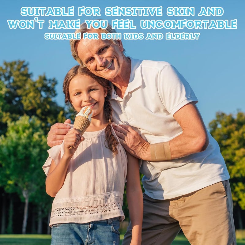 Funtery 30 Pcs Silicone Bandages Extra Large Silicone Adhesive Bandages Bulk Flexible Elderly Painless Removal for Sensitive Fragile Skin Wounds4 x 3in - Image 5