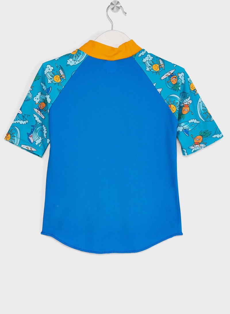 speedo Kids Printed Rashguard Swim Set - Image 3