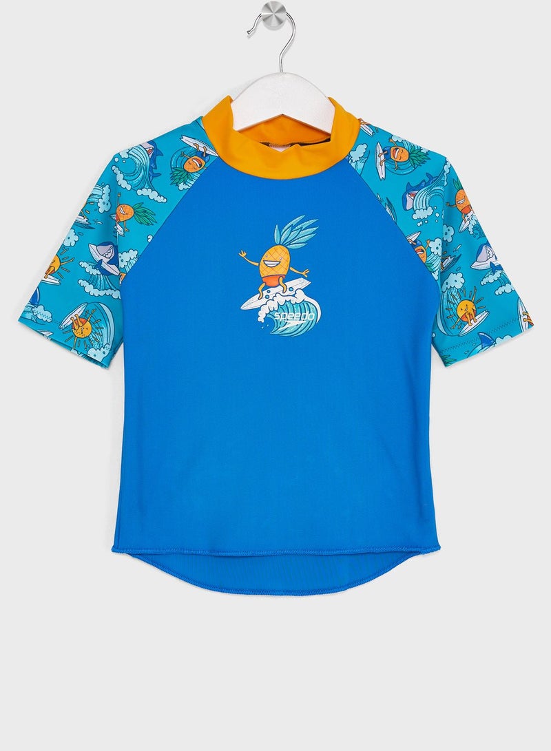speedo Kids Printed Rashguard Swim Set - Image 2