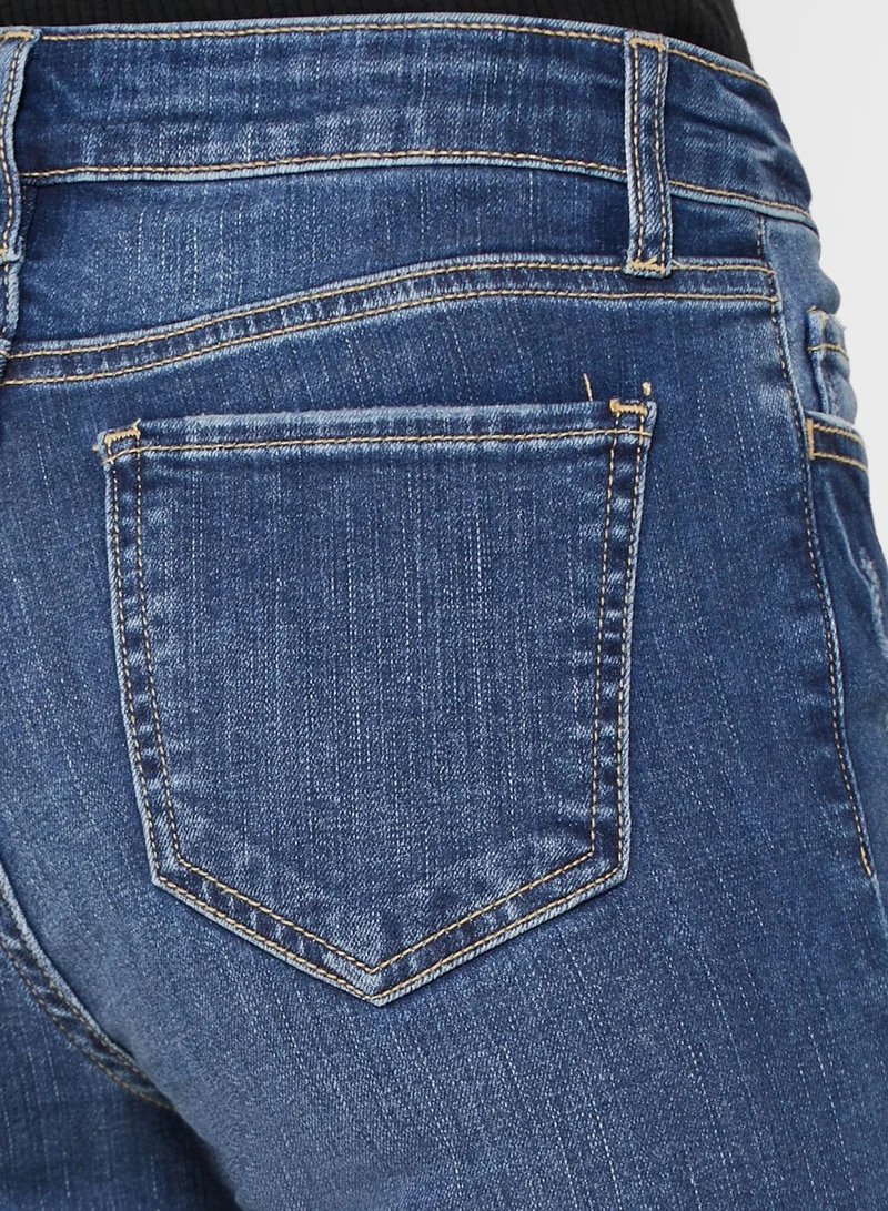 FOREVER 21 Ripped Skinny Jeans