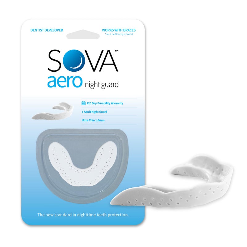 SOVA Aero Night Guard - 1.6mm Thin - Custom-Molded Fit - Protects Against Nighttime Teeth Grinding & Clenching - Odor & Taste Free - Remoldable Up to 20 Times - Non Toxic - Image 1