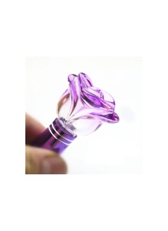 Generic 6PACK Colorful Rose Shaped Glass Perfume Bottle Kit,6ml Liquid Oil Cosmetic Container Portable Travel Refillable Spray Perfume Bottle Atomizer Empty Bottle Fragrance Bottle Reusable Beautiful  - Image 3