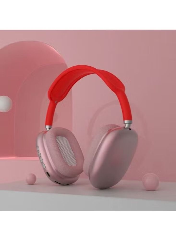 Dream Zone Smart Noise Reduction Stereo Sound Wireless Earbuds Bluetooth Headset Heavy Bass Headphones P9 for iOS Android AUX/FM Earphone red - Image 1