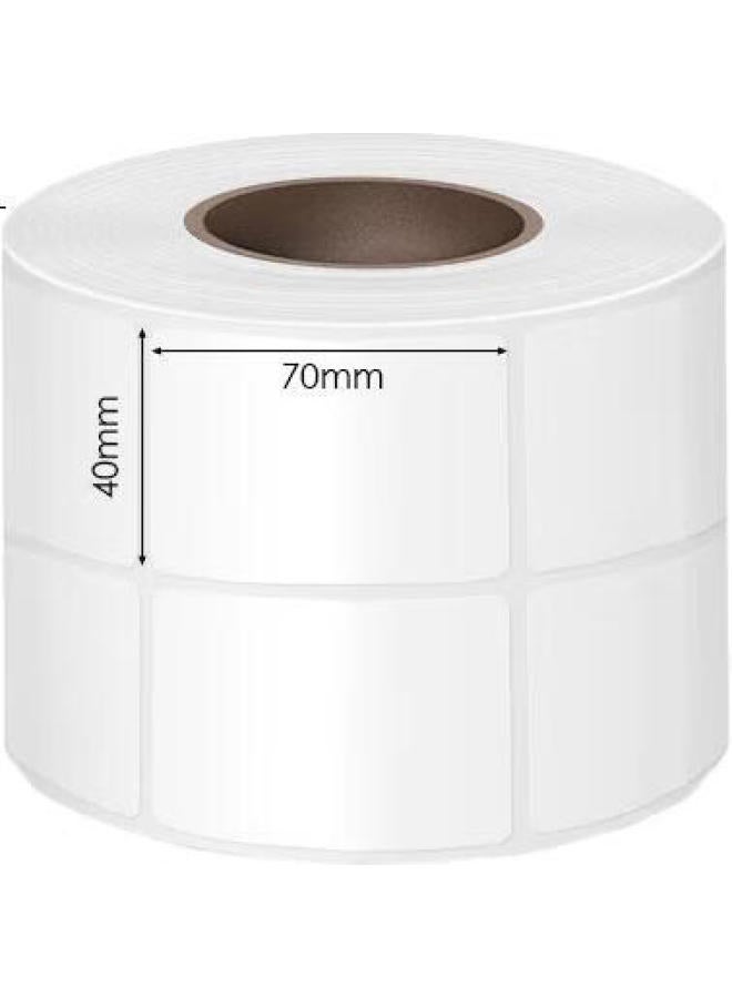 Befon Self-Adhesive Sticker Paper Copperplate Paper 40Mm*70Mm 1000 Sheets Double Row Barcode Paper Printing Stickers - Image 1