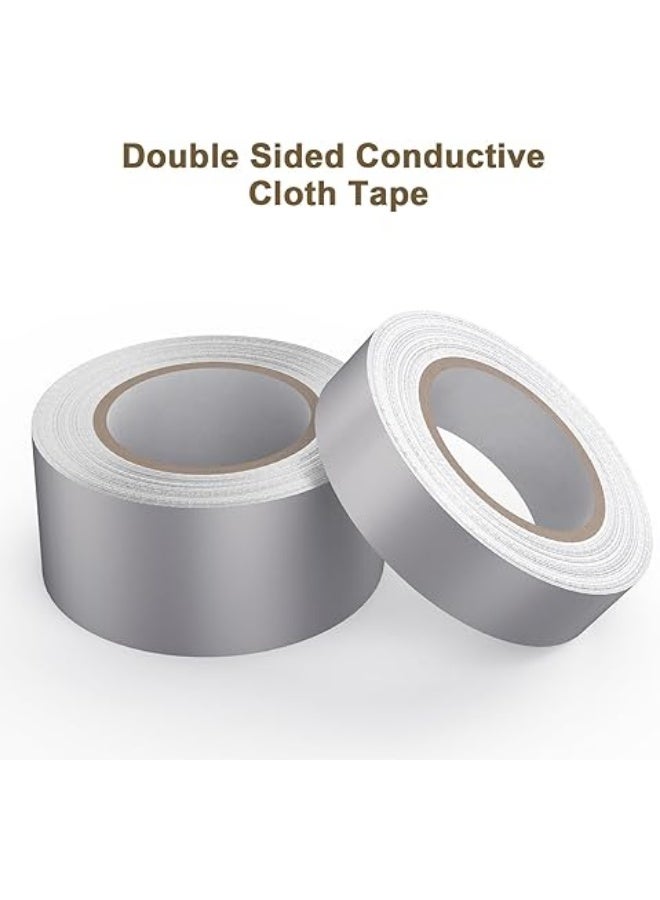 erorex Adhesive Tape, 1 in x 50 FT Waterproof Faraday Cloth Tape with Conductive Adhesive, Conductive Tape for Electrical Connection, EMI Shielding, Display Repair, Cable Interference Blocking - Image 2