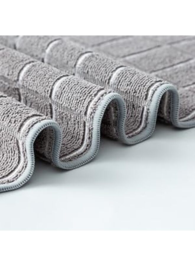 يُسلِّم مجموعة مناشف مطبخ مكونة من 8 قطع، 65 سم × 45 سم، قطن مغزول حلقيًا فائق النعومة والامتصاص، طقم مناشف أطباق وشاي وبار (رمادي) - Image 5
