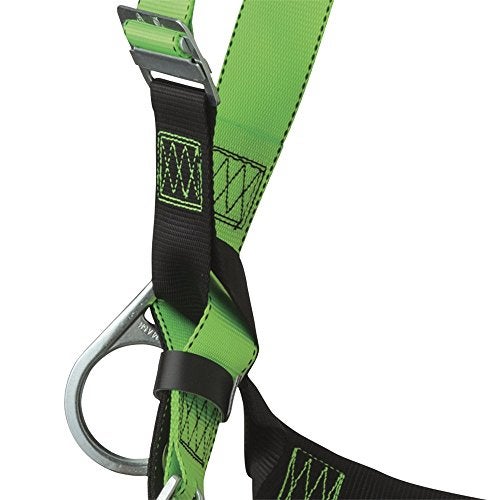 Peakworks Lightweight, Comfortable, 6 ft. Double Leg Lanyard with 3 Regular Snap Hooks and Mesh Carrying Bag, Safety Harness (Universal Fit), Fall Protection Compliance Kit, Green, 19"H x 17"L x 14"W - Image 2