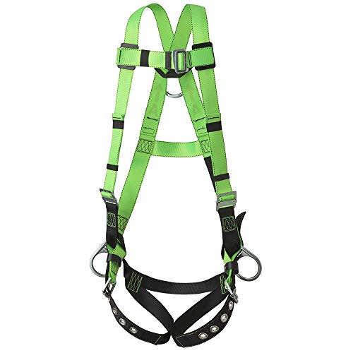 Peakworks Lightweight, Comfortable, 6 ft. Double Leg Lanyard with 3 Regular Snap Hooks and Mesh Carrying Bag, Safety Harness (Universal Fit), Fall Protection Compliance Kit, Green, 19"H x 17"L x 14"W - Image 5