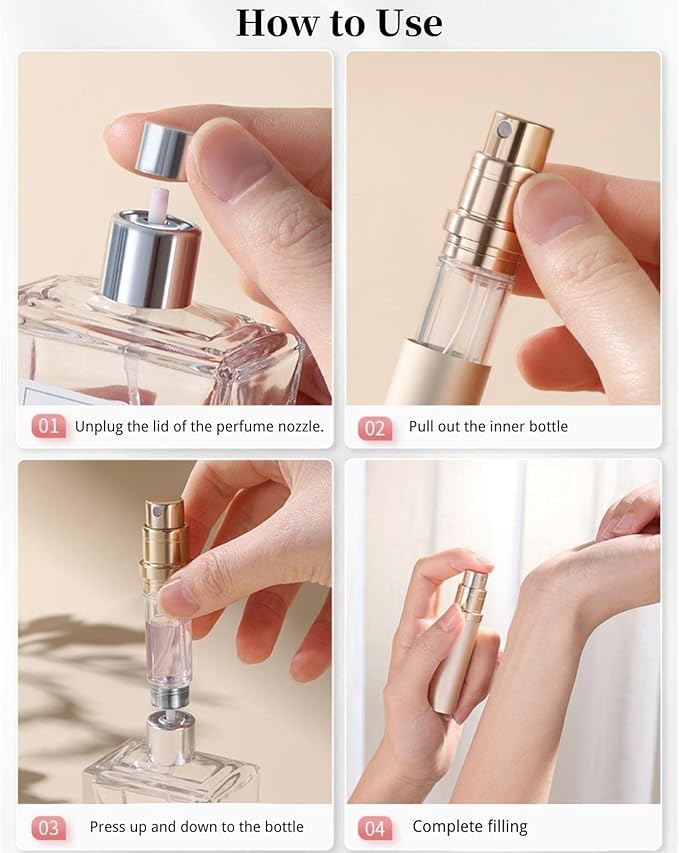 SUBORAWOS 5ML Perfume AtomiserRefillable Perfume Spray BottlesCologne DispenserFragrance Empty Spray Bottle for TravelBlack - Image 5