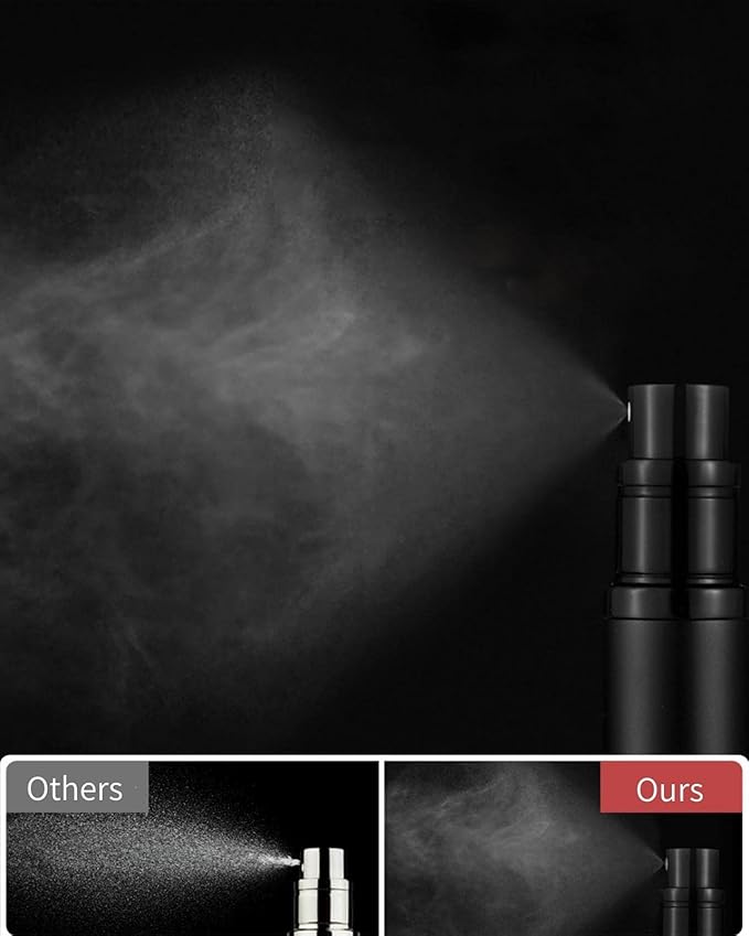 SUBORAWOS 5ML Perfume AtomiserRefillable Perfume Spray BottlesCologne DispenserFragrance Empty Spray Bottle for TravelBlack - Image 3