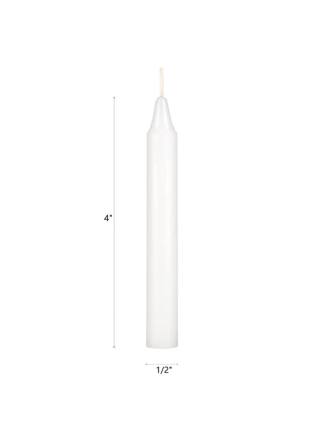 Mega Candles 20 pcs Unscented White Exquisite Mini Taper Spell Candles 4 Inch Tall x 12 Inch Diameter Magic Chimes Enchantment Casting Rituals Witchcraft Wiccan Altar Metaphysical - Image 2