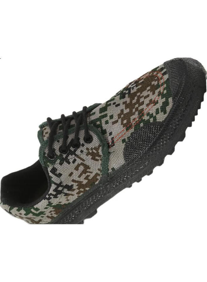 Weizhi Liberation Shoes For Men And Women, Military Training, Hiking, Outdoor Work, Puncture-Resistant, Wear-Resistant Canvas Rubber Boots, Wz2001, Digital Camouflage, Size 45 - Image 1