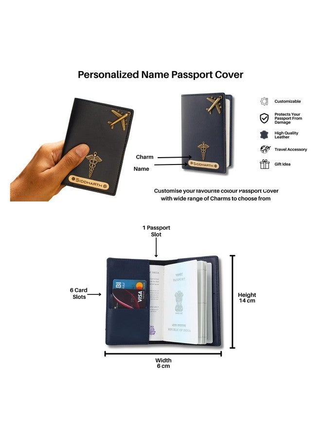 AICA Personalised Name Doctor DR Leather Wallet Gift Set for Women (NavyBlue) - Image 4