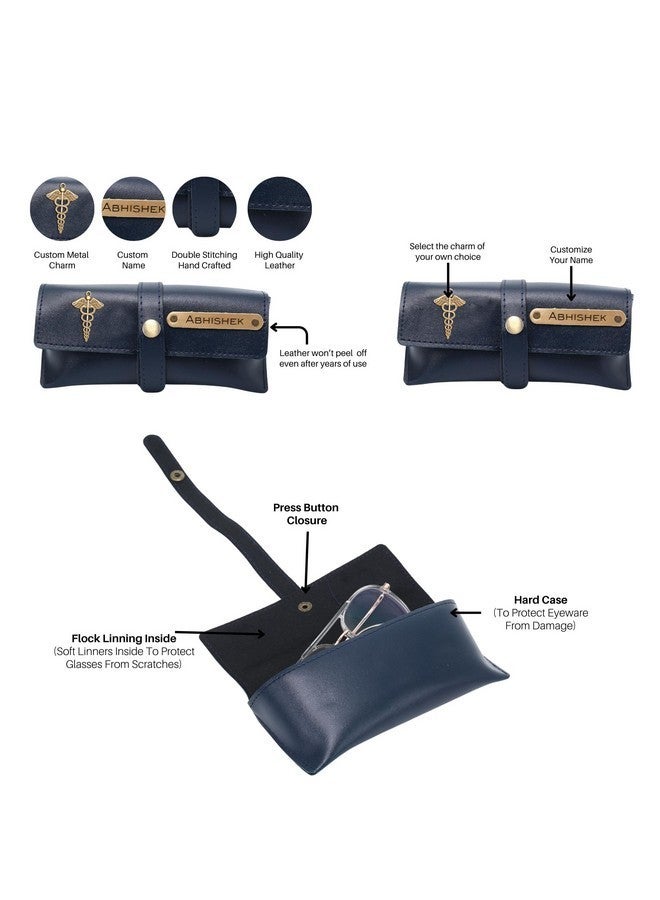 AICA Personalised Name Doctor DR Leather Wallet Gift Set for Women (NavyBlue) - Image 3