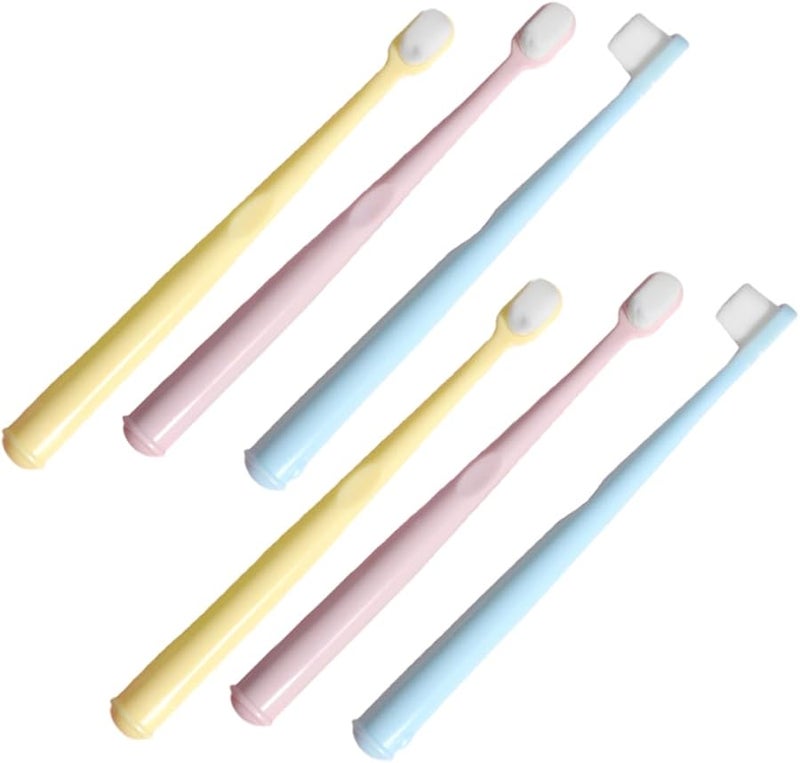 6Pcs Soft Bristles Travel Toothbrush For Kids Compact Ergonomic Handle Oral Care - Image 2