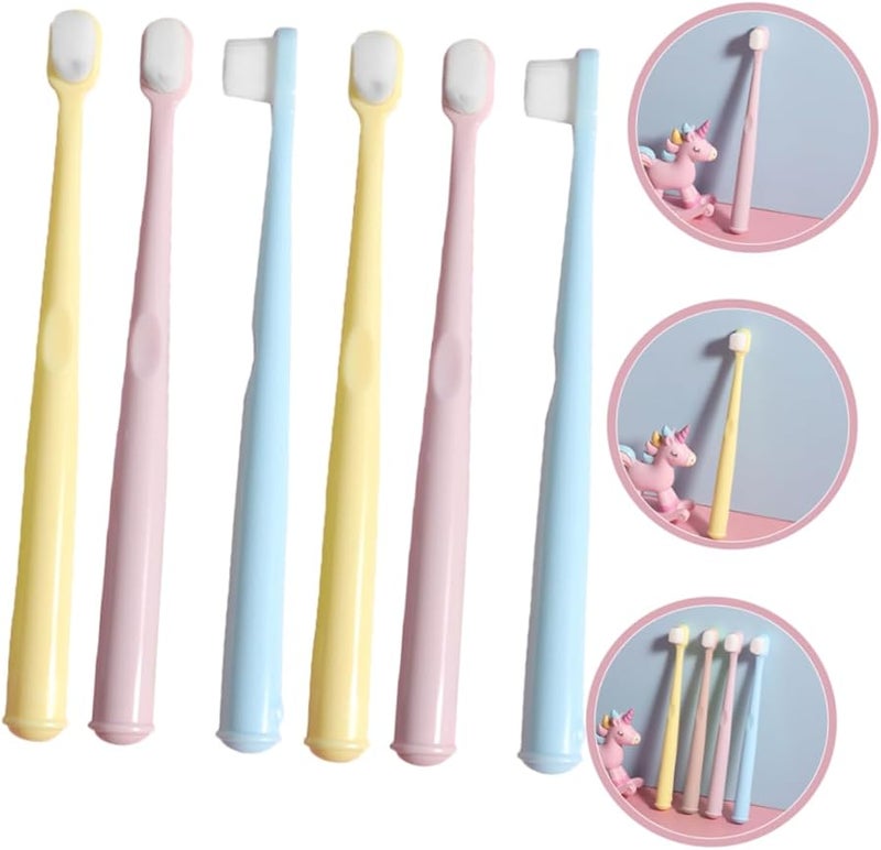 6Pcs Soft Bristles Travel Toothbrush For Kids Compact Ergonomic Handle Oral Care - Image 5