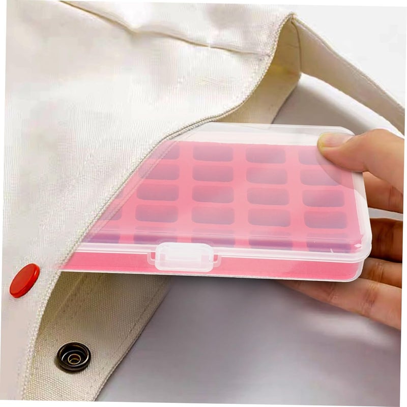 UTHCLO 30-Compartment Sewing Bobbin Organizer Box for Crafting and DIY Portable Plastic Storage Case Sponge for Embroidery Threads and Sewing Supplies - Image 5