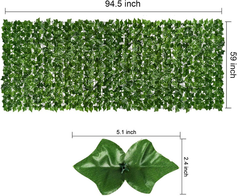 DearHouse Artificial Ivy Privacy Fence Wall Screen, 98.4x59in Artificial Hedges Fence and Faux Ivy Vine Leaf Decoration for Outdoor Garden Decor - Image 4