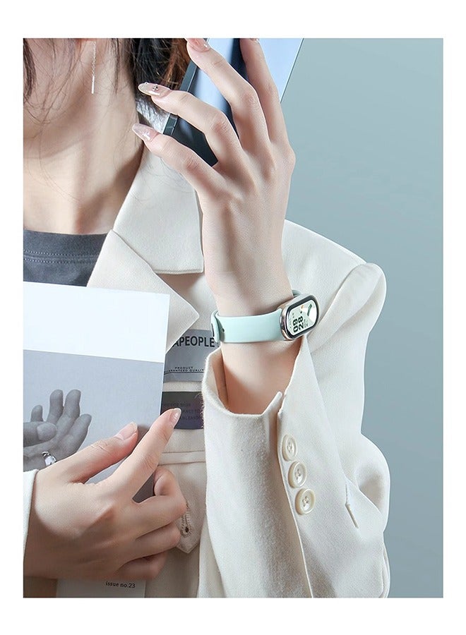 OLYSON 4-piece replacement strap for Xiaomi Smart Band 8/9/10,Soft Silicone Clip Replacement Band For Xiaomi Mi Band 8/9/10 - Image 5