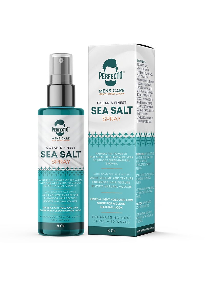 Perfecto - Perfecto Sea Salt Spray for Men Hair Care Spray with Kelp, Natural Sea Salt Spray for Hair Men & Women, Adds Instant Volume, Texture, Thickness, & Light Hold Thickening Hair Spray for Added Volume - Image 1