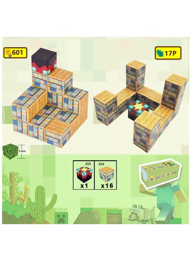 AirYoung Magnetic Building Blocks, Miniature World Building Toys Magnet Cube Toys Stacking 25MM Super Large Size, STEM Montessori Sensory Toys for 3 -10 Boys Girls Puzzle Building Block Family Parent-child Game - Image 1